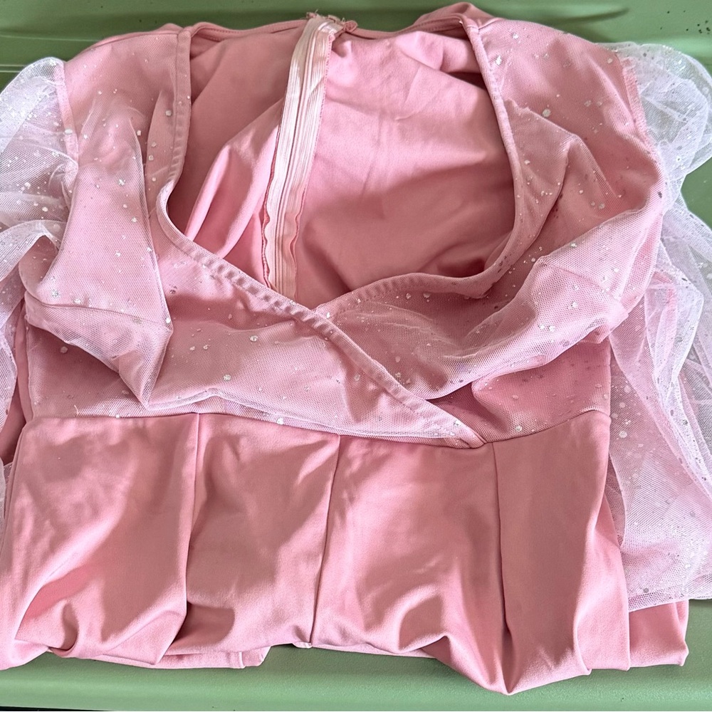 Pink Tulle romper with Sparkle Details